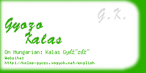 gyozo kalas business card